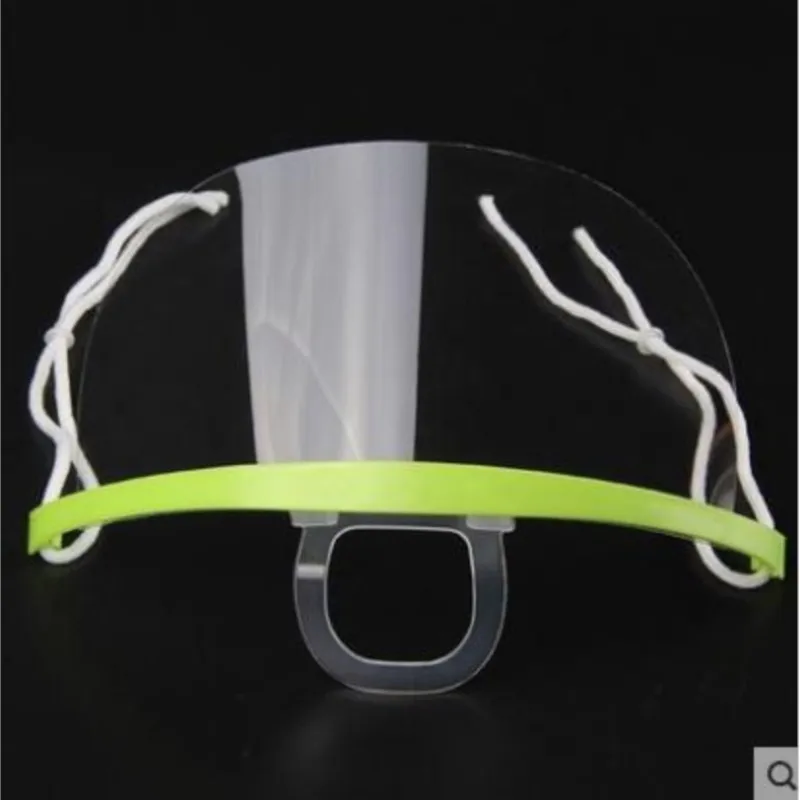 

10 шт., маска для рта в ресторане, прозрачная маска унисекс для лица, многоразовая пластиковая маска для рта, маска шеф-повара отеля