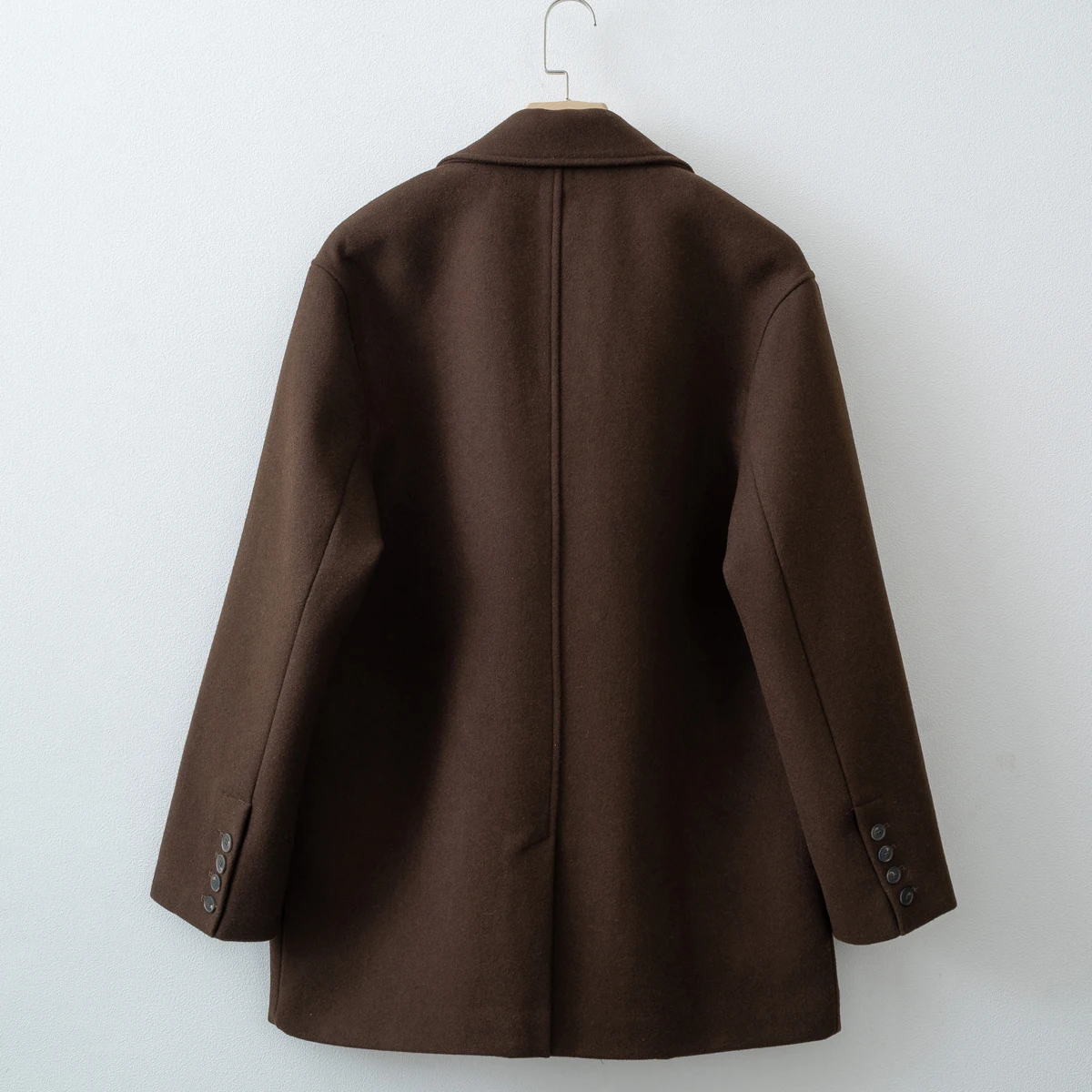 Chocolate Brown Wool Blazer Jacket for Women