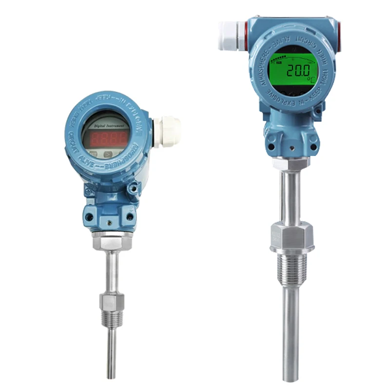 M20*1.5 Plug-in Digital PT100 Temperature Signal Transmitter 0-200C 0-250C LCD Display Temperature Transducer Sensor 4-20mA