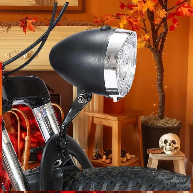 

High Quality LED Bike Headlight; 3 Modes Lighting; Classic Vintage Design; Type-C Charging
