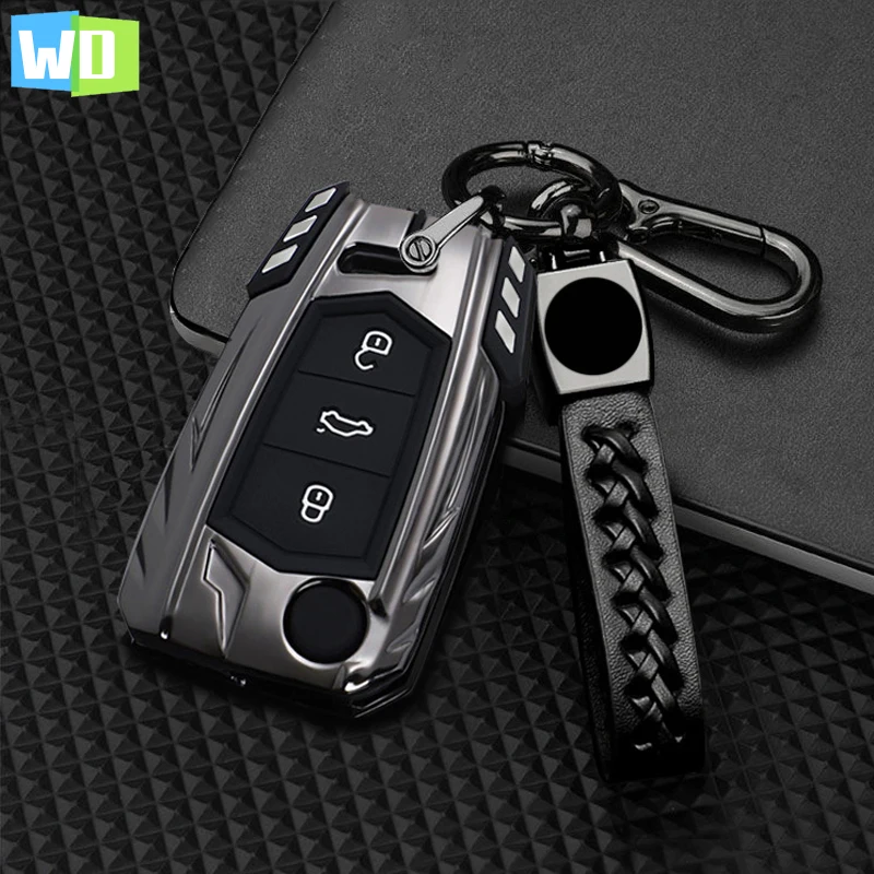 

Zinc Alloy Car Key Cover Case For Volkswagen For VW Bora Polo Tiguan Jetta Passat B5 B6 B7 Golf Beetle For Skoda Octavia