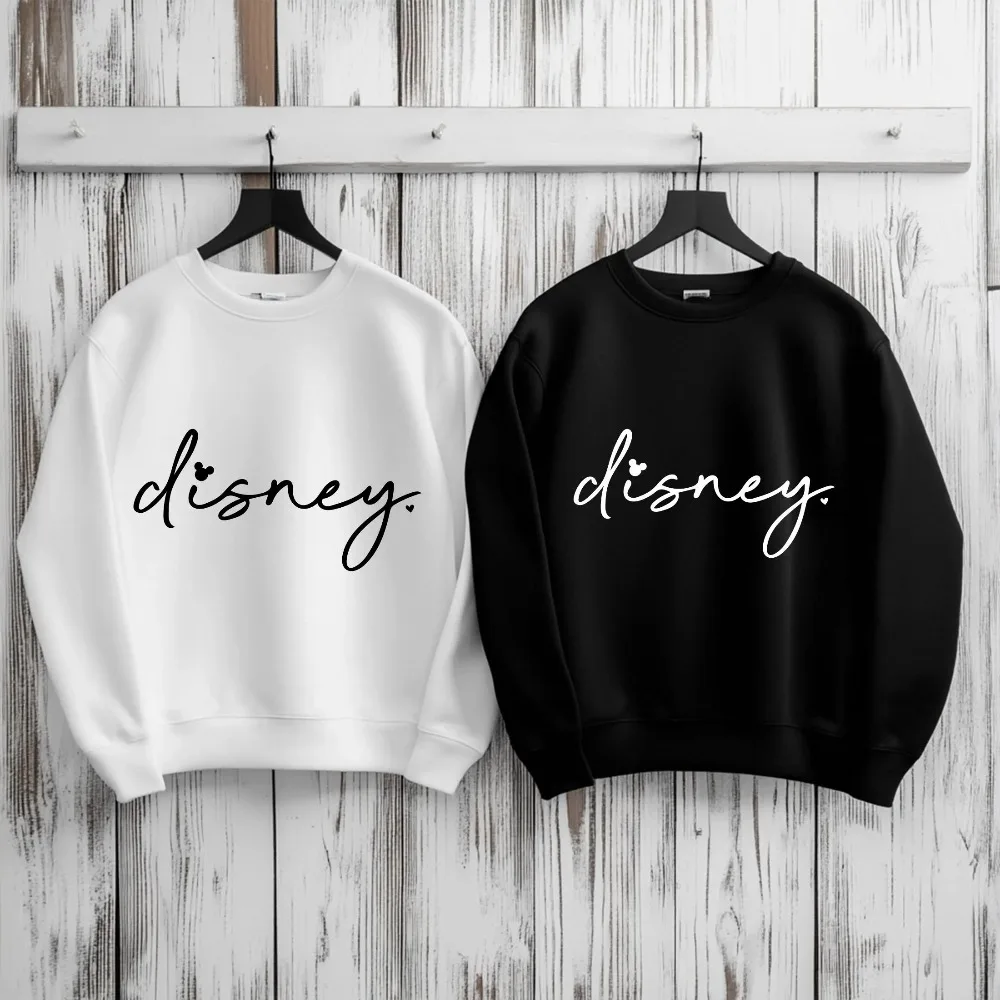 Nowy styl luźnej, ciepłej odzieży sportowej na jesień i zimę dla amerykańskich dziewcząt w 2025 roku, z nadrukami Myszki Miki i bluzami wkładanymi przez głowę.