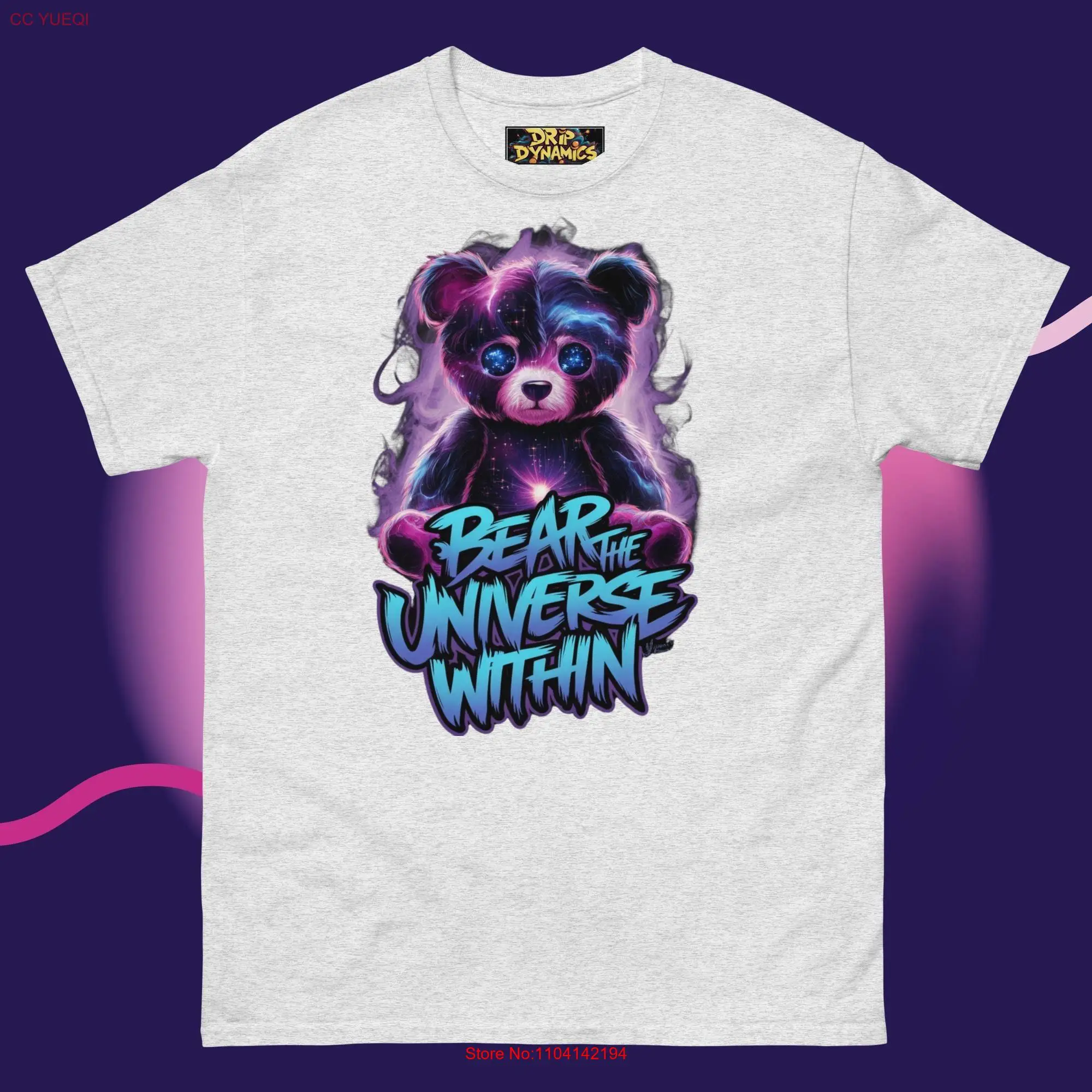 Bear the Universe Within Motivational Spiritual and Artistic T Shirt for Youth Adults Embrace Your Inner Strength Potential