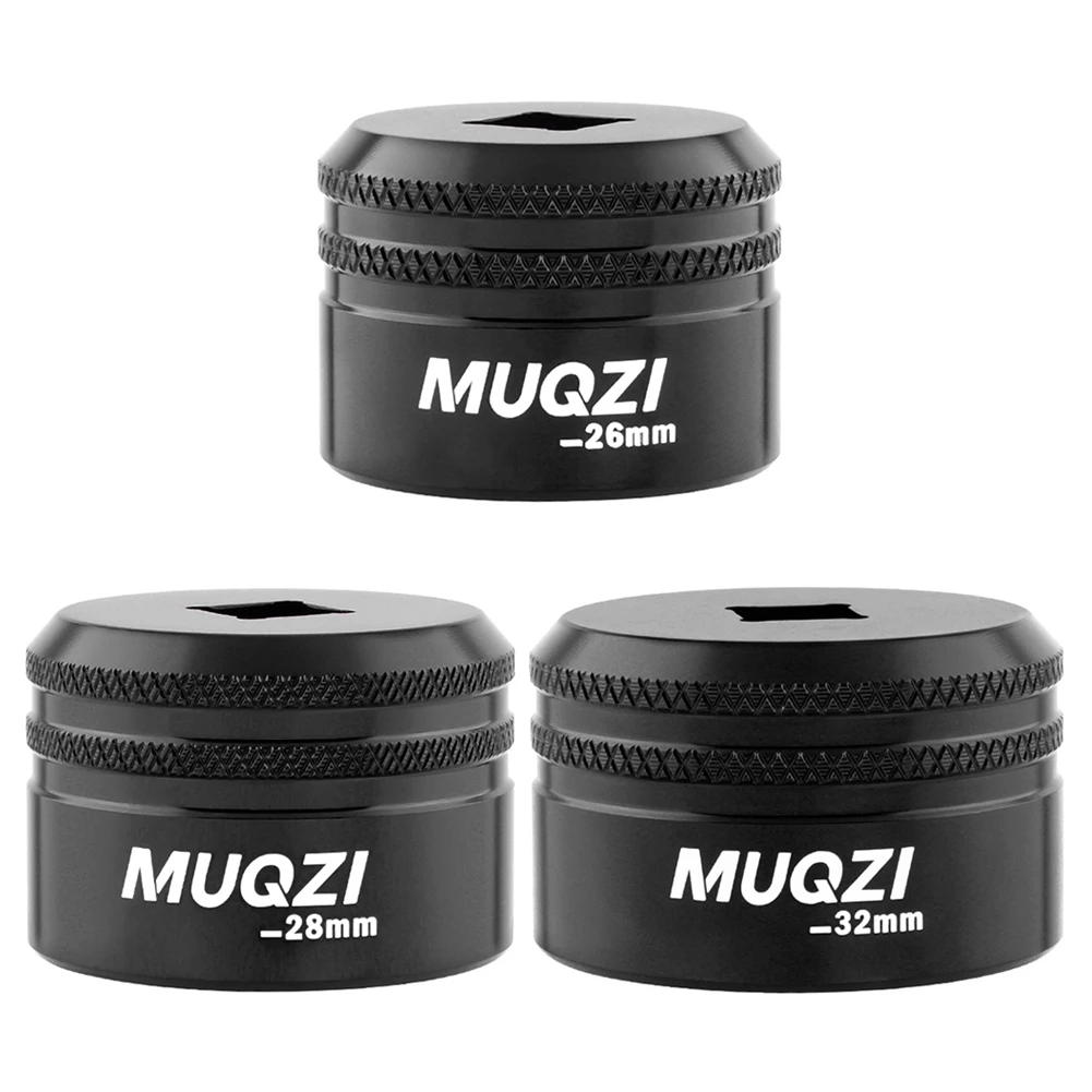 26/28/32mm Flat Socket Tool Aluminum Alloy Bicycle Fork Topcap Socket Drive Flat Socket for ROCKSHOX Front Forks