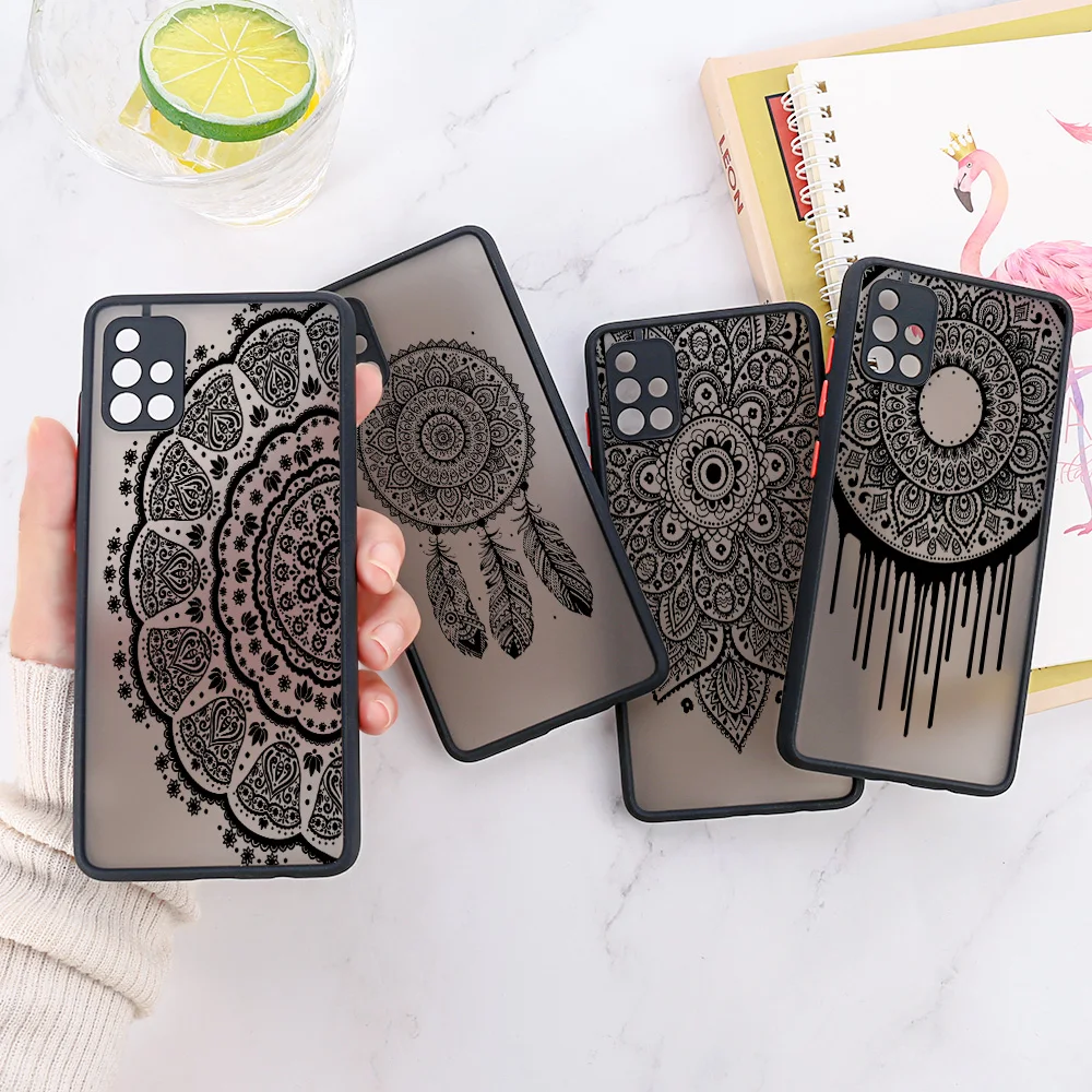 Mandala Case For Samsung A53 5G Cases Galaxy A52 A52s A33 A13 A54 A34 A32 S23 Ultra S22 S21 Fe A51 A50 Hard Matte Cover Funda