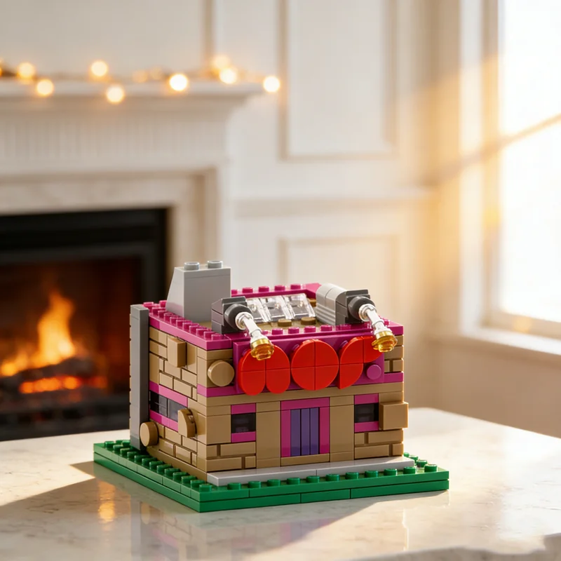 179 piezas MOC Microscale Moe S Bar Los Simpson: Ciudad en Miniatura, Bloques de Construcción, Juguete de Arquitectura, Idea de Regalo Festivo, Ladrillos