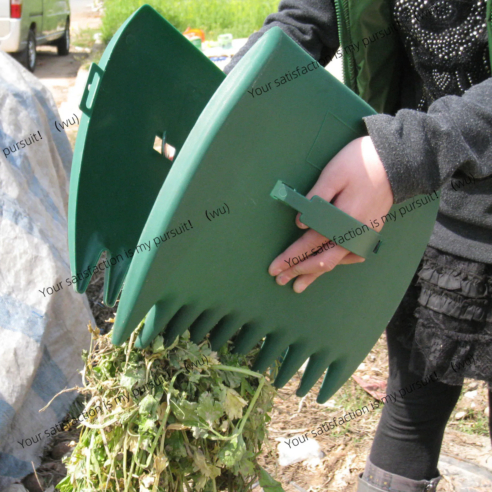 1 Pair Leaf  Hand Rakes Rubbish Pick Up Claws for Yard Garden Cleaning Collector Waste Rubbish Grabber Garden Yard