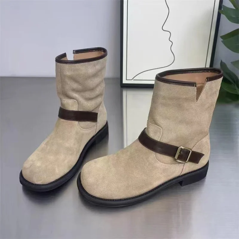 

Korean Niche Design Boots for Women Spring and Autumn Single Boots Trendy Style Slim Boots Short Boots