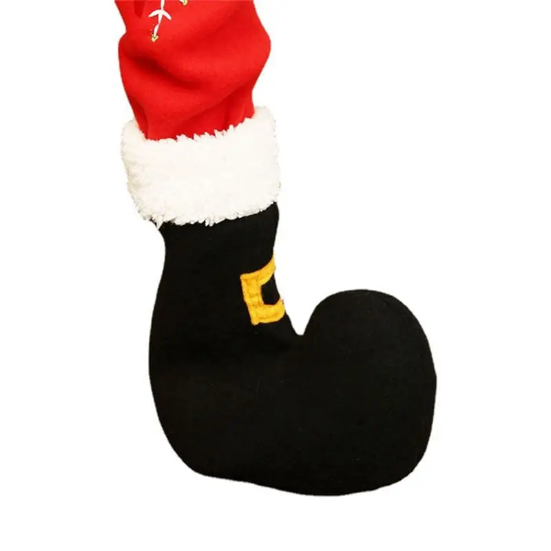 A11E-Christmas Furniture Socks Chair Leg Cover Floor Protectors Xmas Feet Sleeve Decor Santa Table Leg Chair Foot Covers