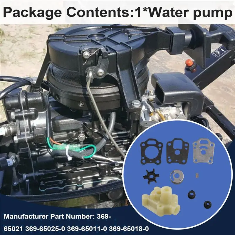 2X Water Pump Kit For Tohatsu 4HP 5HP HANGKAI Parsun 5HP 6HP Boat Motor 2T 369-65011-0 Mercury 4HP 5HP 396-65021