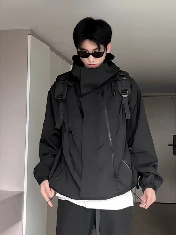 

Tee-in-One Outdoor Waterproof Men's Workwear Jaet American Functional Sle Multi-Zipper Design Polyester Fiber Long Sve