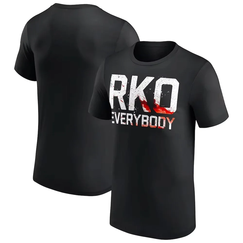 RKO Everybody Distressed Wrestling T Shirt Men Women Unisex Casual Cotton Short Sleeve Randy Orton Fans Graphic Tee Streetwear