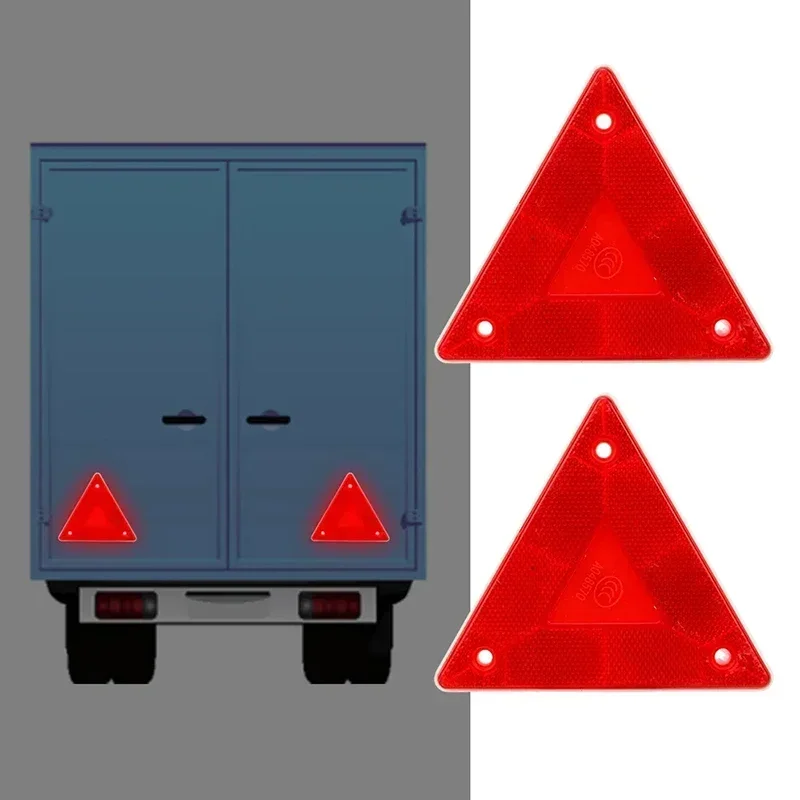 Box Truck Reflective Stickers Car Honeycomb Reflector Vehicle Inspection Reflective Logo Car Rear Plastic Decorative Stickers