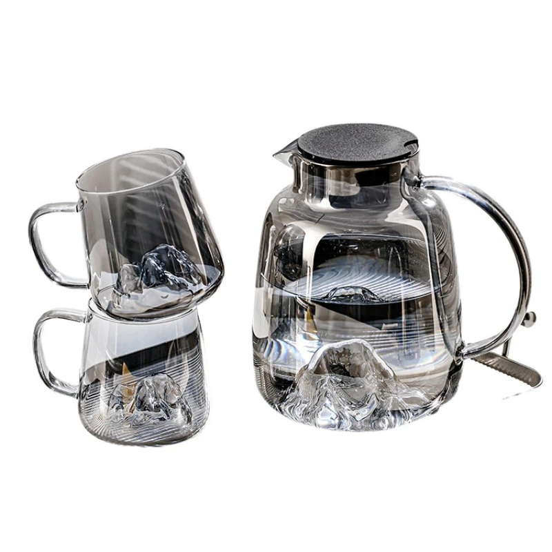 

Cold kettle glass high temperature resistant high borosilicate cold water cup household set large capacity