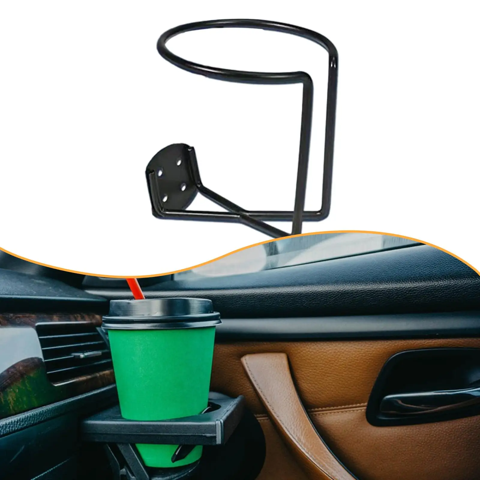 metal Boat Cup Holder, Wall Mounted Drinks Holder Boat Ring Cup Holder for Game Table