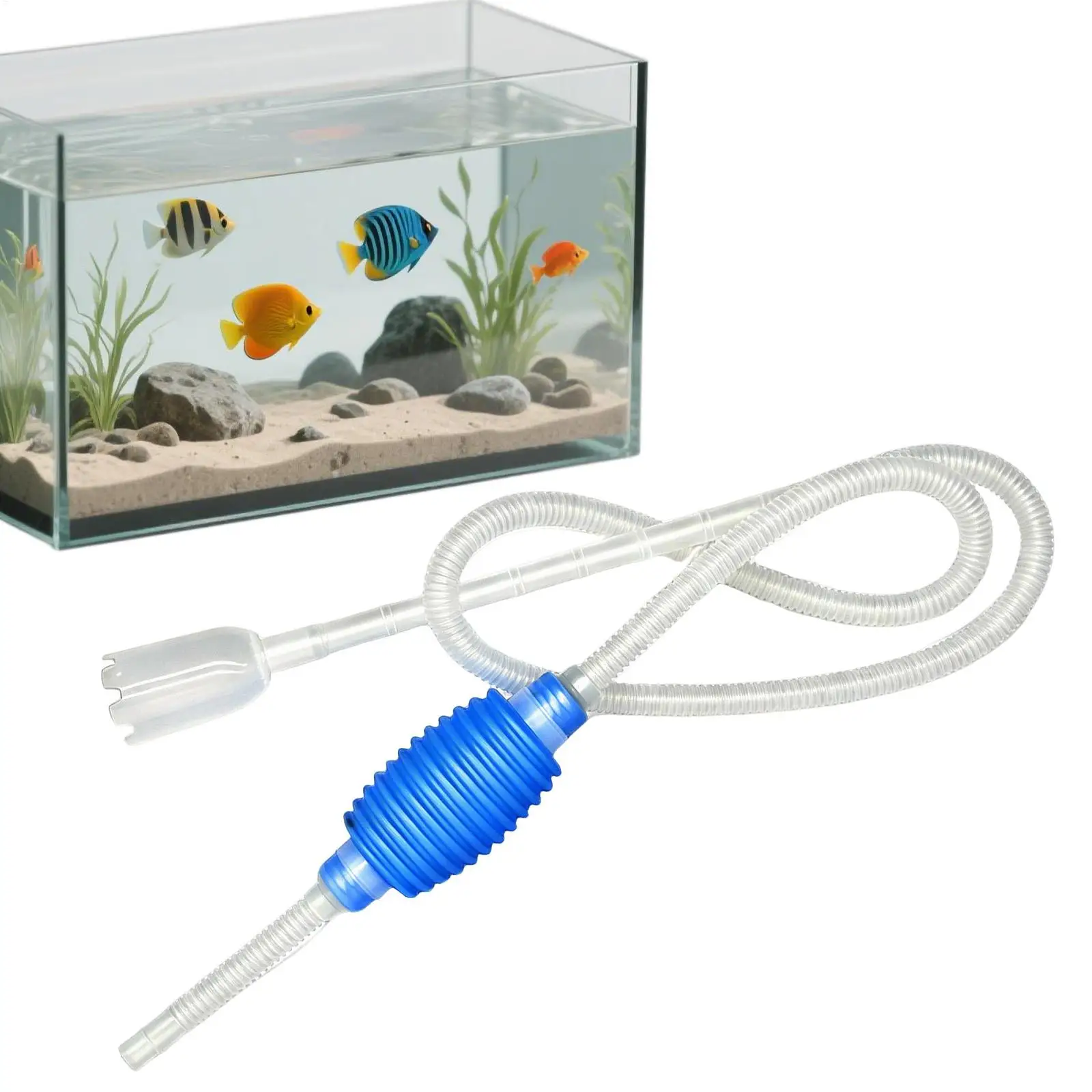 1.4m Aquarium Clean Vacuum Water Change Changer Gravel Aquarium Simple Fish Tank Vacuum Siphon Pump Cleaner