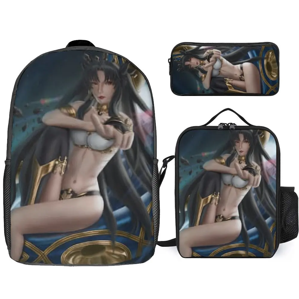 

Ishtar Ishtar Fate Grand Order Lasting Cosy Blanket Roll 3 in 1 Set 17 Inch Backpack Lunch Bag Pen Bag Summer Camps Top Quality