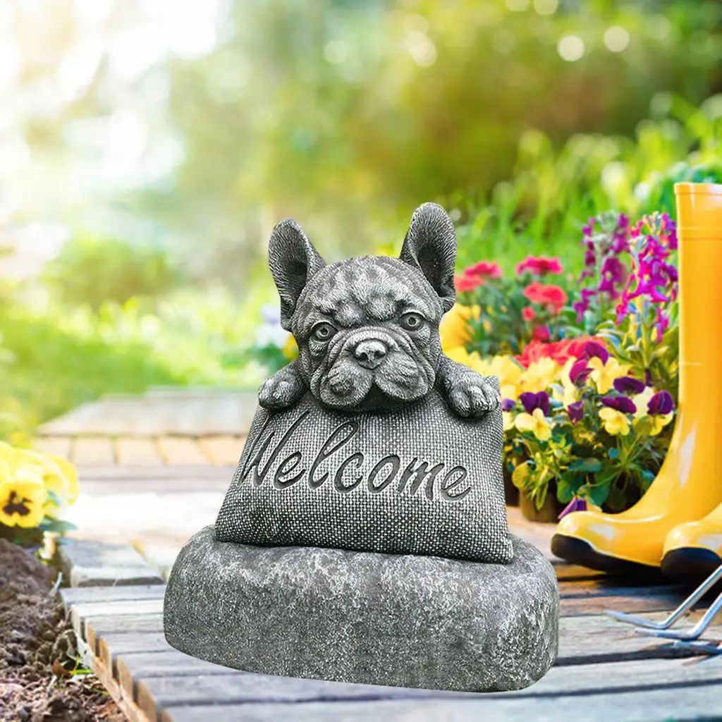 French- Statue Welcome Sign Decoration for Home Garden Gift Yard Art