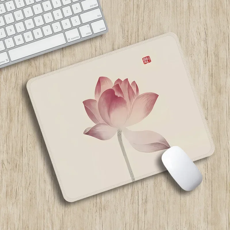 Lotus Mouse Pad E-sports Gaming Accessories Deskmat Non-Slip Office Mat Pad Laptop Gamer Cabinet Lotus Leaf Desk Mat 30x25cm