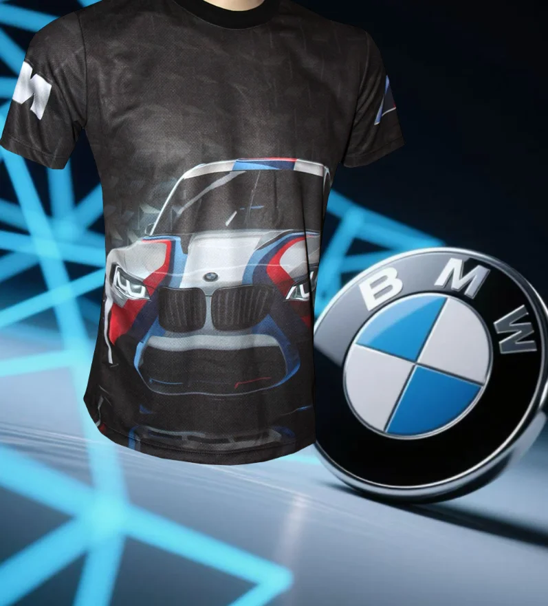 

Лето 2022, быстросохнущая футболка BMW с коротким рукавом, модная дышащая мужская футболка для гонок на мотоциклах, повседневная, комфортная, впитывающая пот Y2K