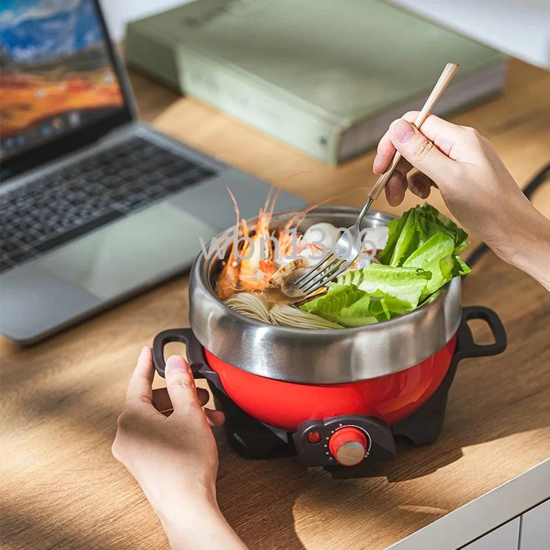 Multifunctional frying one-pot multi-purpose electric wok with split type household two-color turtle pot