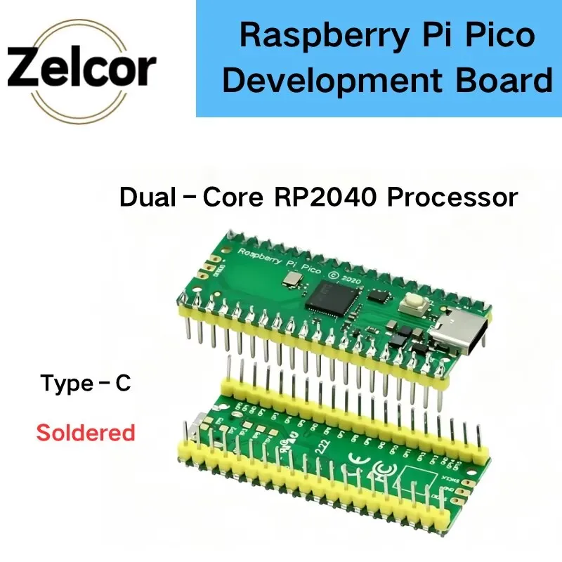 Raspberry Pi Pico RP2040 Development Board Dual-Core ARM Cortex-M0+ Low-Power High-Performance Microcomputer 264KB