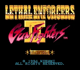 Lethal Enforcers 2 - Gunfighters Region Free 16Bit MD Game Card For Sega Mega Drive For Genesis