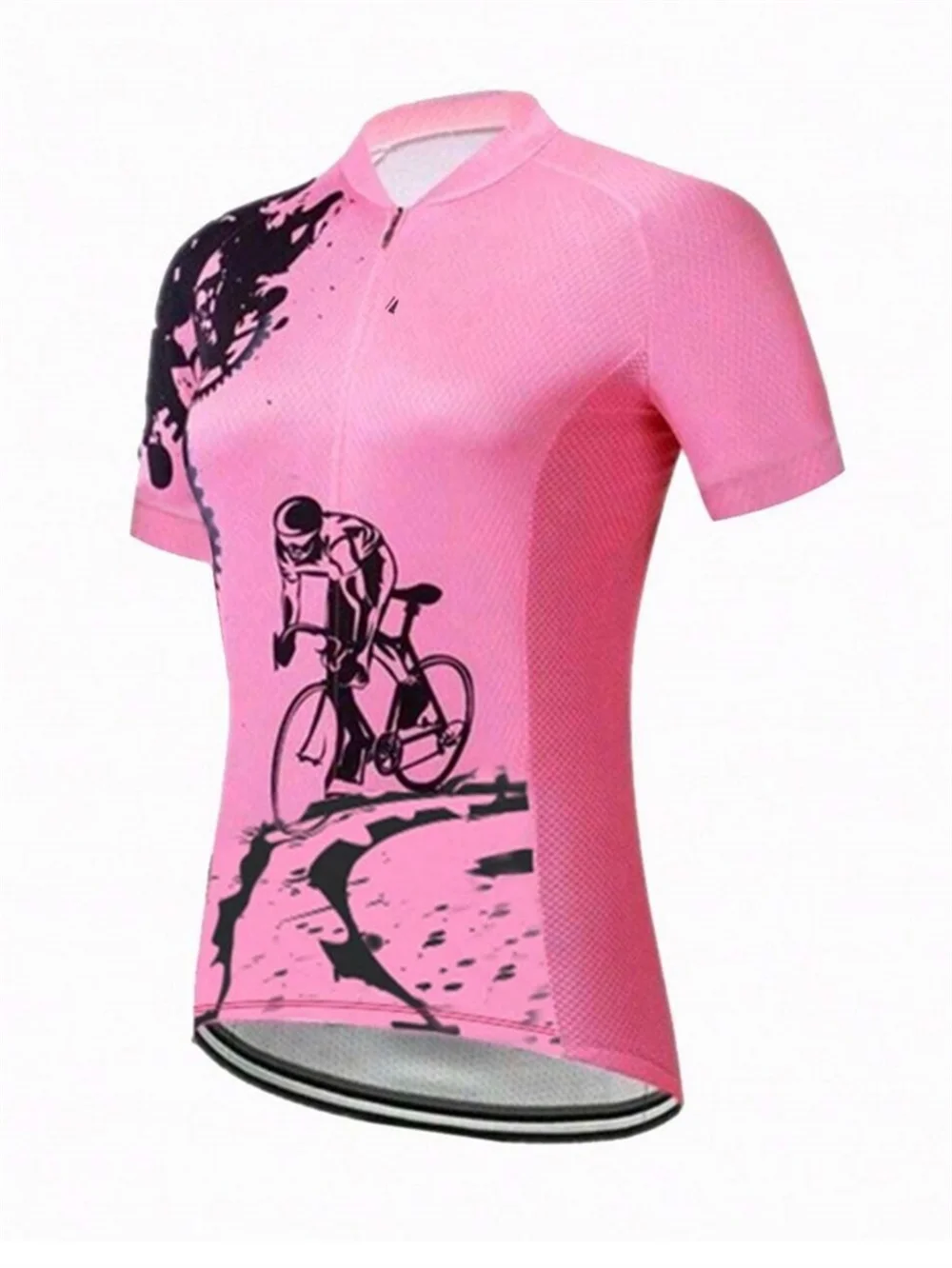 Women\'s Cycling Jersey Short Sleeve Bike Shirts Full Zip Bicycle Biking Tops Road Mountain Riding  with Pockets
