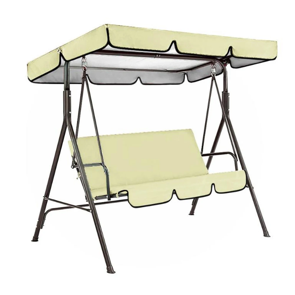 Waterproof Canopy Swings Top Rain Cover Garden Swing Canopy Seats Replacement Set 3 Seats Covers Swing Canopy Cover