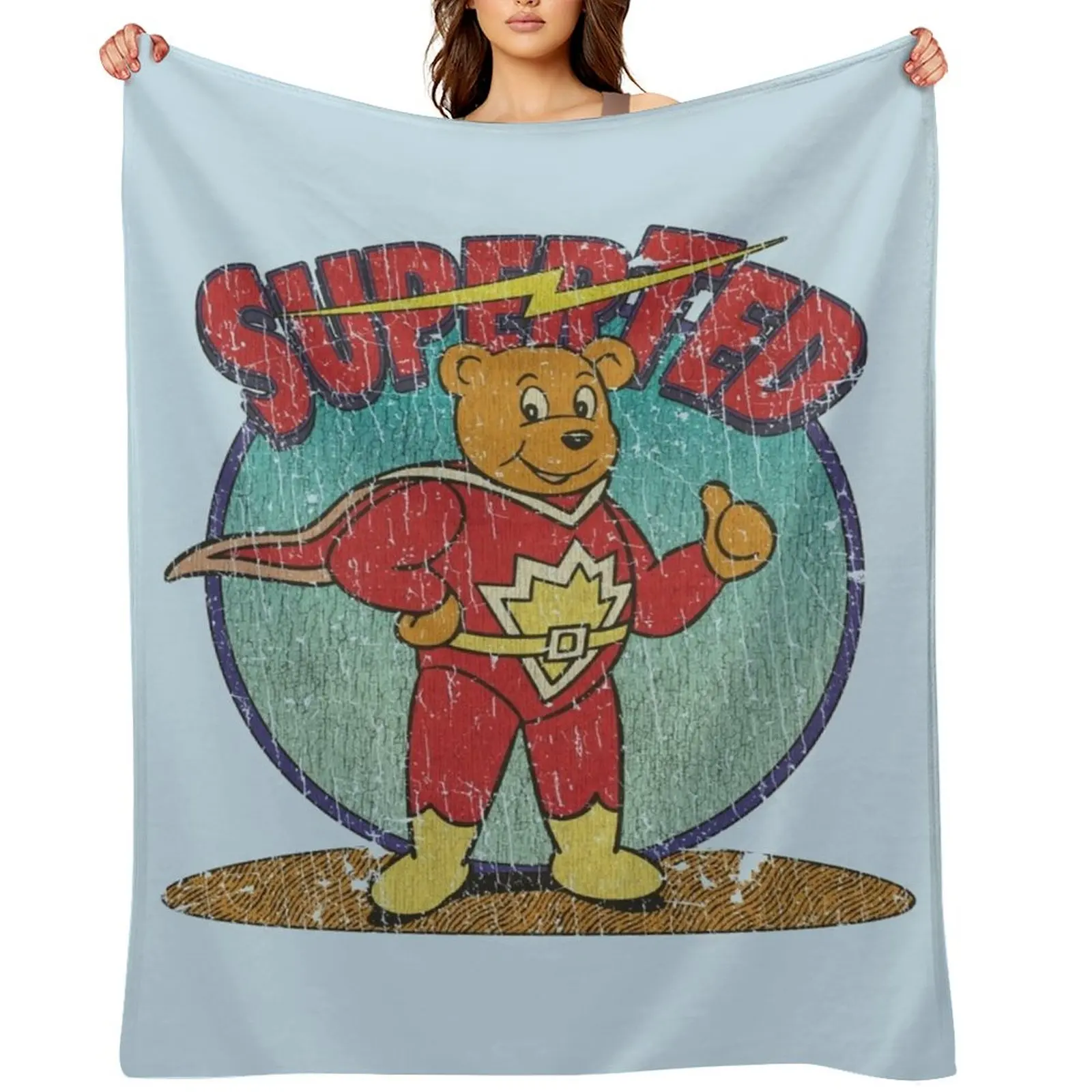 

SuperTed 1982 Throw Blanket Furry Weighted Camping Custom Blankets