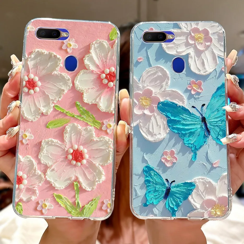 For Oppo A5s Case AX5s CPH1909 New Luxury Painted Cover Clear Silicone Phone Case For Oppo AX5s A5s OppoA5s OppoAX5s Soft Fundas