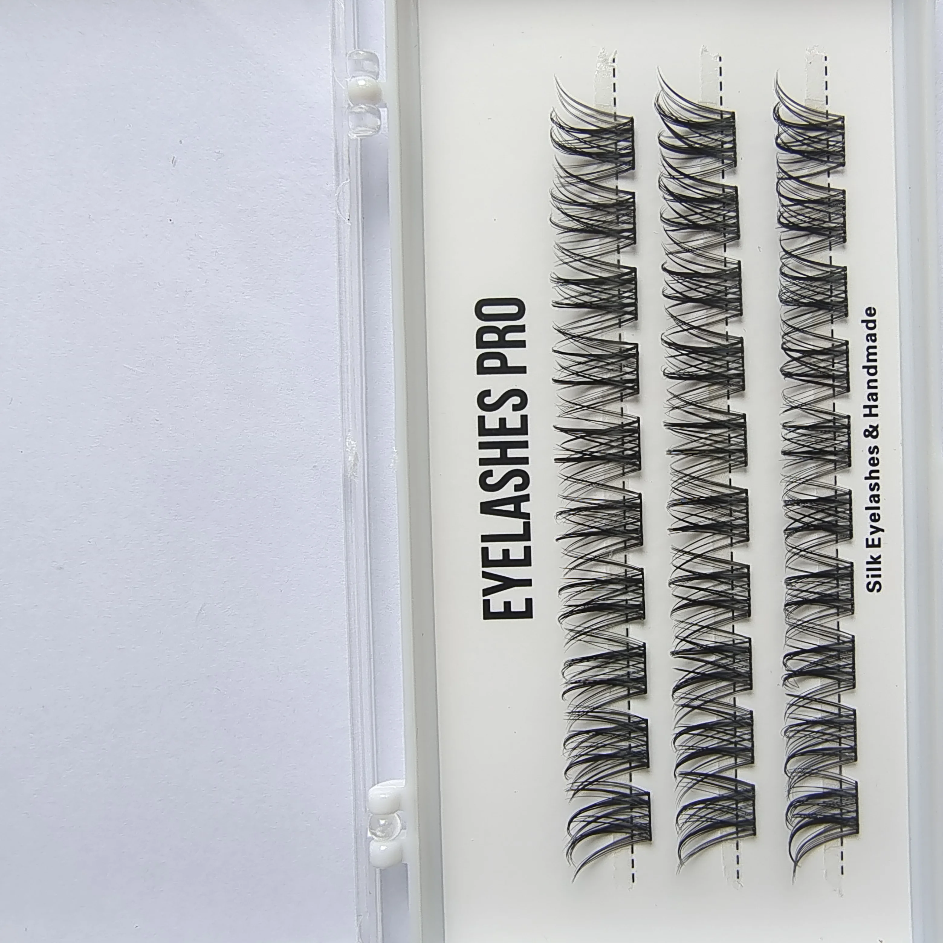 F004 DIY Hand Made Eyelash Extension Segmented Flase Lashes Dramatic Lash Bundles Soft Ribbon Strip Eyelashes Makeup Lashes