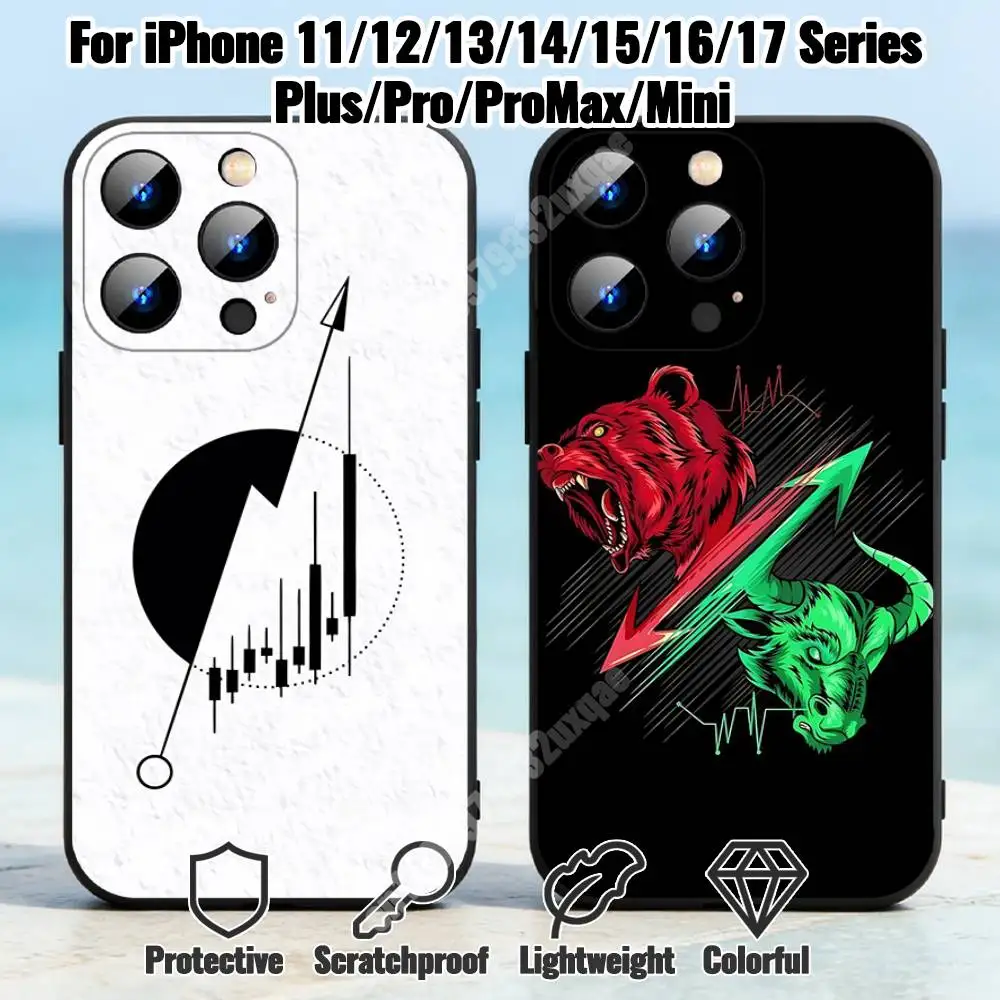 

Trading Day Forex Exchange Phone Case for iPhone 17 16 16E Pro Plus Air 15 14 Max Mini 12 11 Shockproof Protector