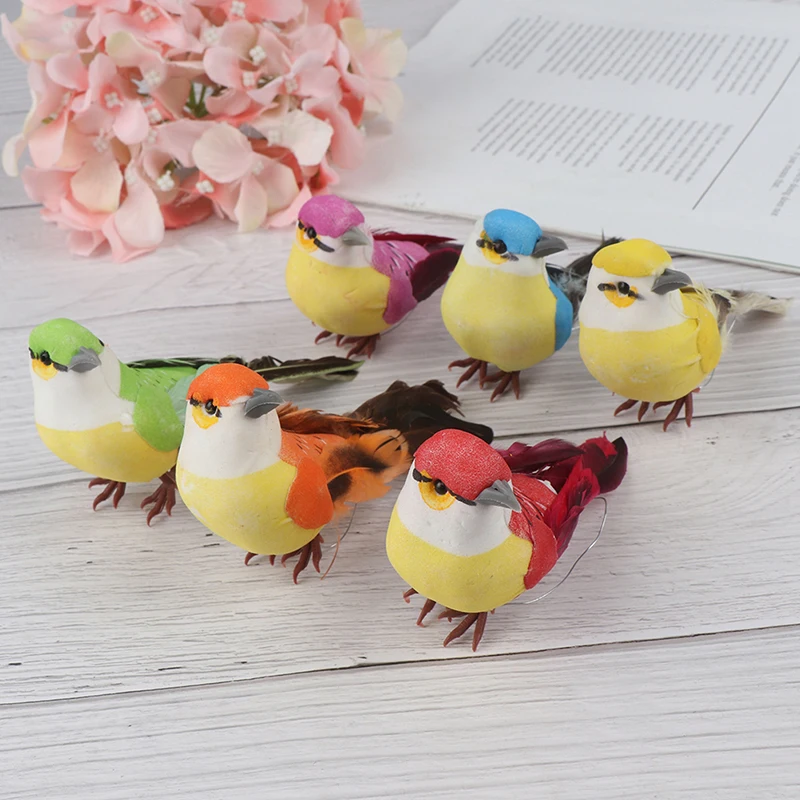 1PCS Parrot Artificial Birds Fake Foam Animal Simulation Feather Birds Models DIY Wedding Home Garden Ornament Decoration