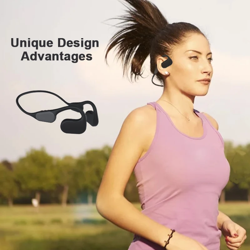 New Air Conduction Bluetooth Wireless Earphones IPX6 Waterproof Neck Hanging Headset for Sports Running