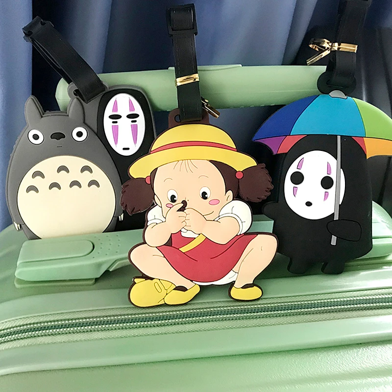 New Cartoon Silicone Travel Luggage Tags Travel Essentials Anti Lost Baggage ID Name Tags Suitcase Address Label Cover Holder