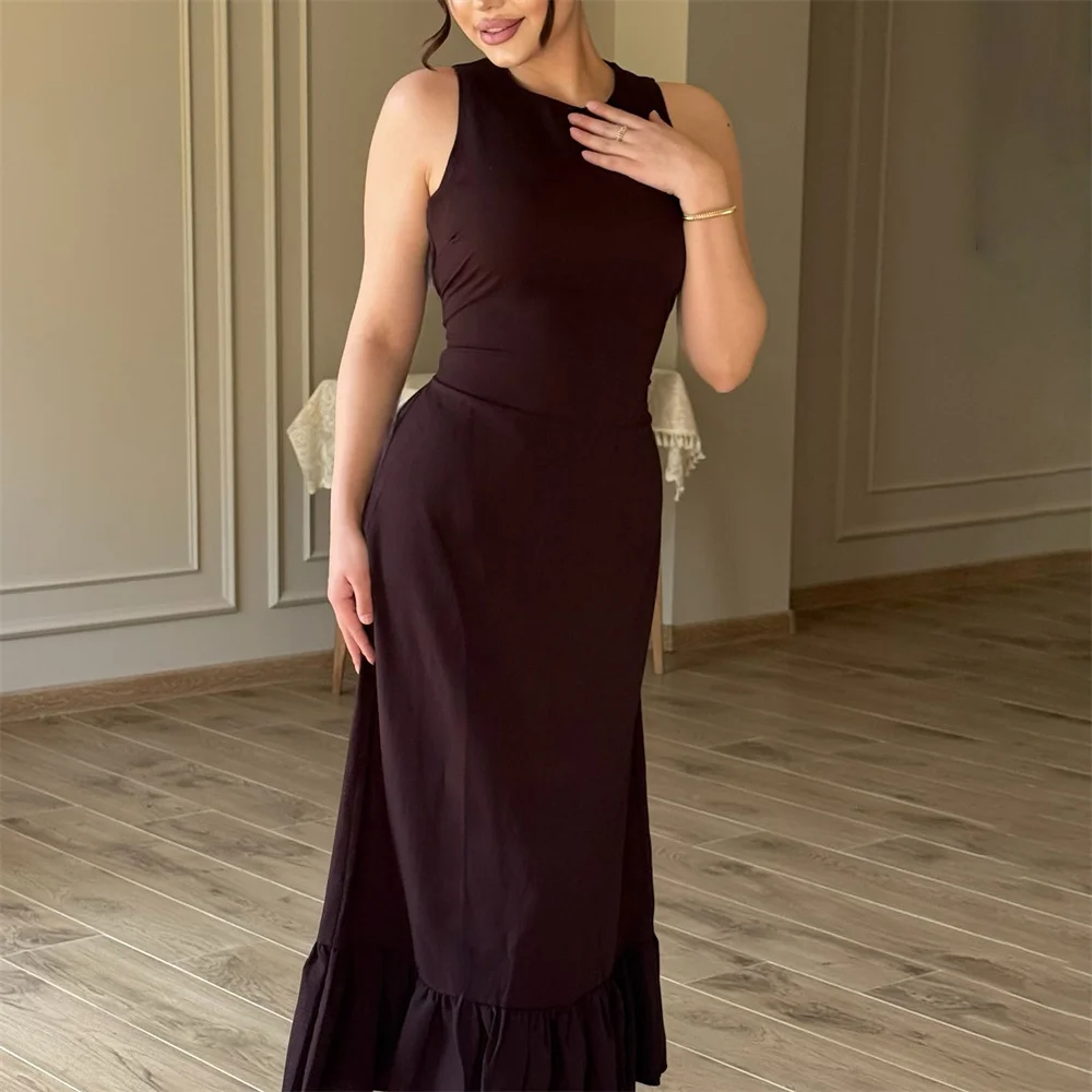 

ROYET O Neck Lace Up Mermaid Formal Evening Dress Elegant Vintage Classic Woman Party Prom Gown For Woman Customized New