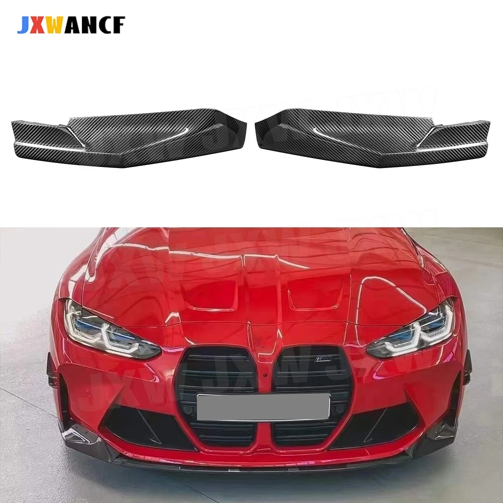 

JXWANCF сухой передний бампер из углеродного волокна, сплиттер Canard для BMW 3 серии G80 M3 4 серии G82 G83 M4 2021+ передний сплиттер автомобиля