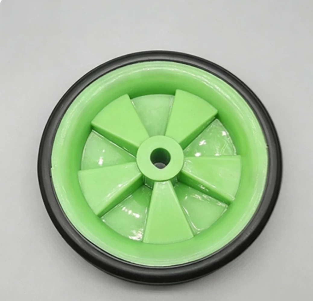 6 Inch Air Compressor Wheels 3HP Silent Oil-Free Air Pump Rubber Caster Wheels Wear-Resistant Replacement Parts