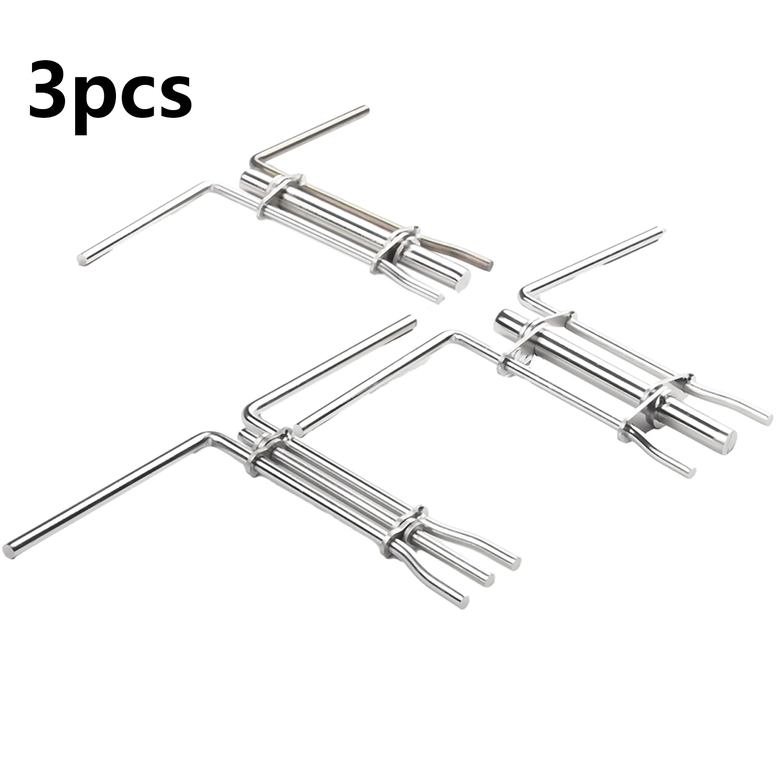 3-Piece Stainless Steel Hydraulic Seal Installation Tools for Cylinder Rod Diameters Measuring 22-40mm 40-70mm and 70-165mm