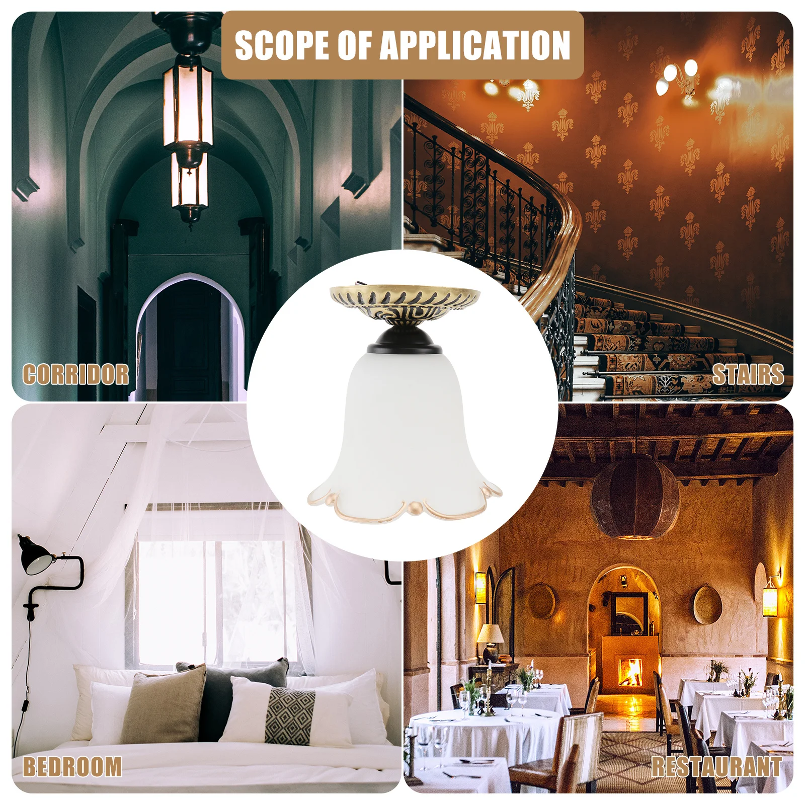 

1Pcs Simple Ceiling Lamp Bright Durable Decorative Light Modern Design for Bedroom Dining Kitchen Balcony Corridor