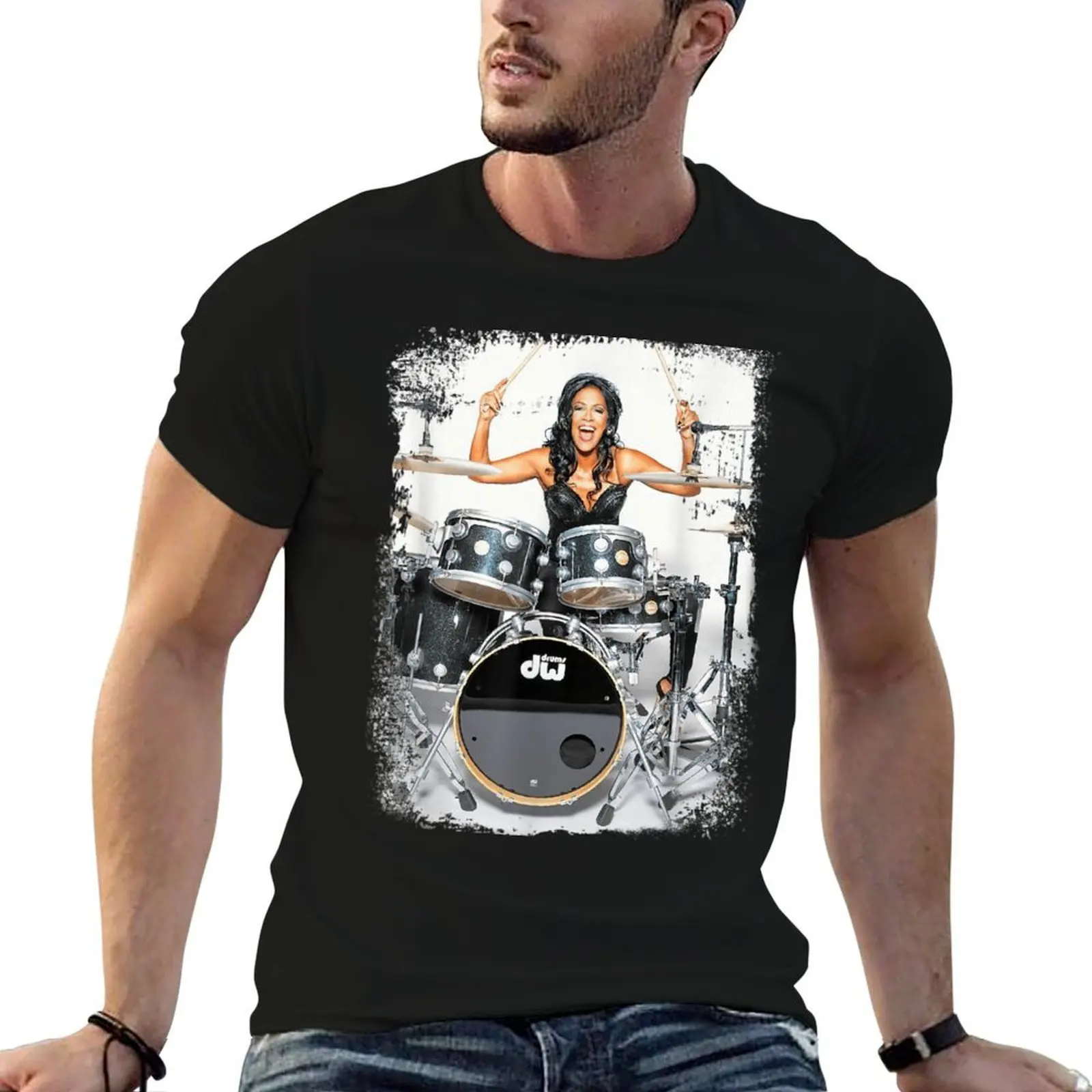 

Sheila E. drummer - Prince drum woman - digital art by IonaArtDigital T-Shirt g man t shirts for men T-Shirt