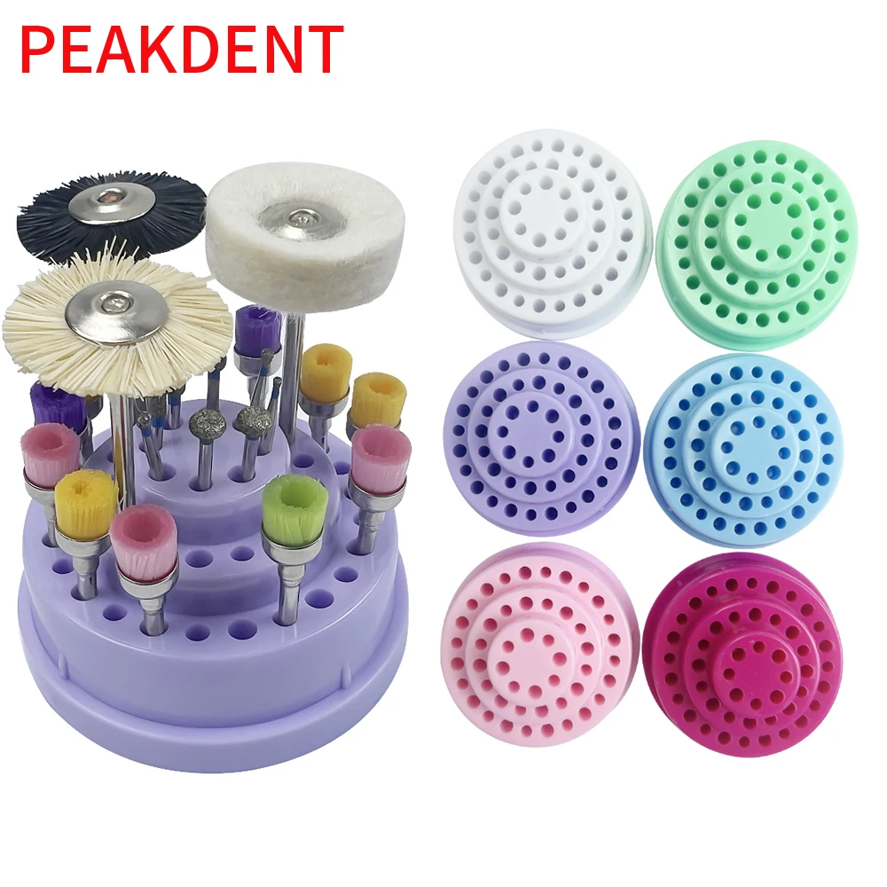 48 Holes Dental Bur Box Drill Placement Box Dentist Tools Drill Case Disinfection Holder Dentistry Storage Dentist Material