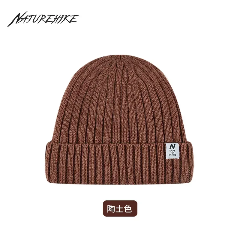 Naturehike-Warm Wool Knitted Hat for Men and Women, Outdoor Sport Cap, Running Hat, Winter, CYY2341LF018