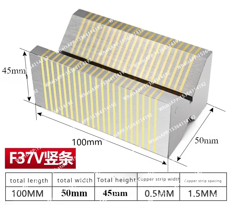 F35A / F35B/ F37V Grinding Guide Magnet Block Long Magnetic Chuck Blocks Parallels Blocks CNC