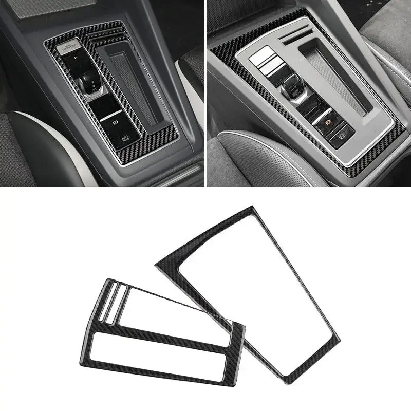

For Volkswagen VW Golf 8 GTI MK8 2021 2022 2023 Carbon Fiber Gear Shift Panel Trim Car Interior Accessories Decorative Stickers