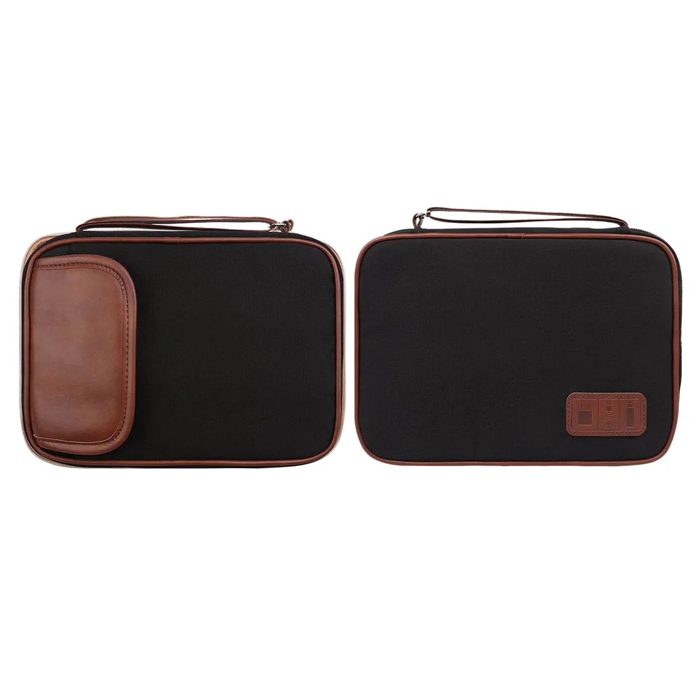 

Waterproof Multi-Functional Electronics Accessories Storage Bag Portable Travel Organizer For Cables Chargers Black