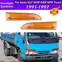 Cubierta de cejas para Faro de parachoques delantero, pegatina decorativa para Isuzu ELF NHR NKR NPR Truck 97855009-97855010, 8-1991, 2, 8-1997