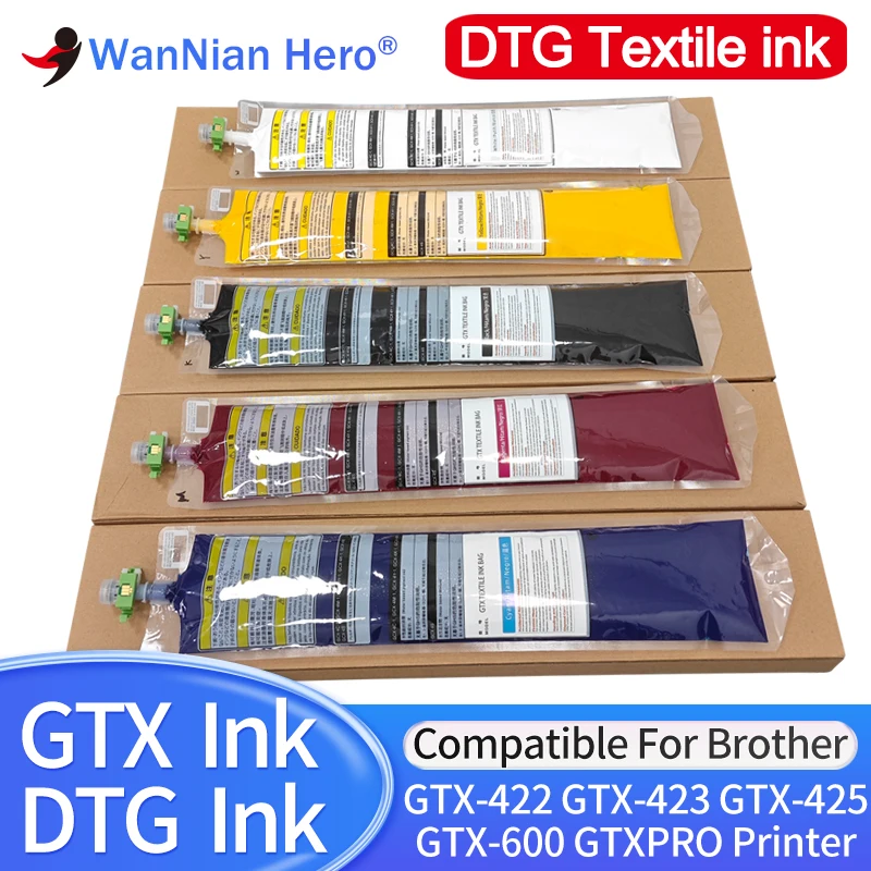 Nieuwe DTG Textielinkt 700ML GTX Met Eenmalige Chip DTG Inkt Voor Brother GTX-422 GTX-423 GTX-425 GTX-600 GTXPRO Printer GTX Inktzak