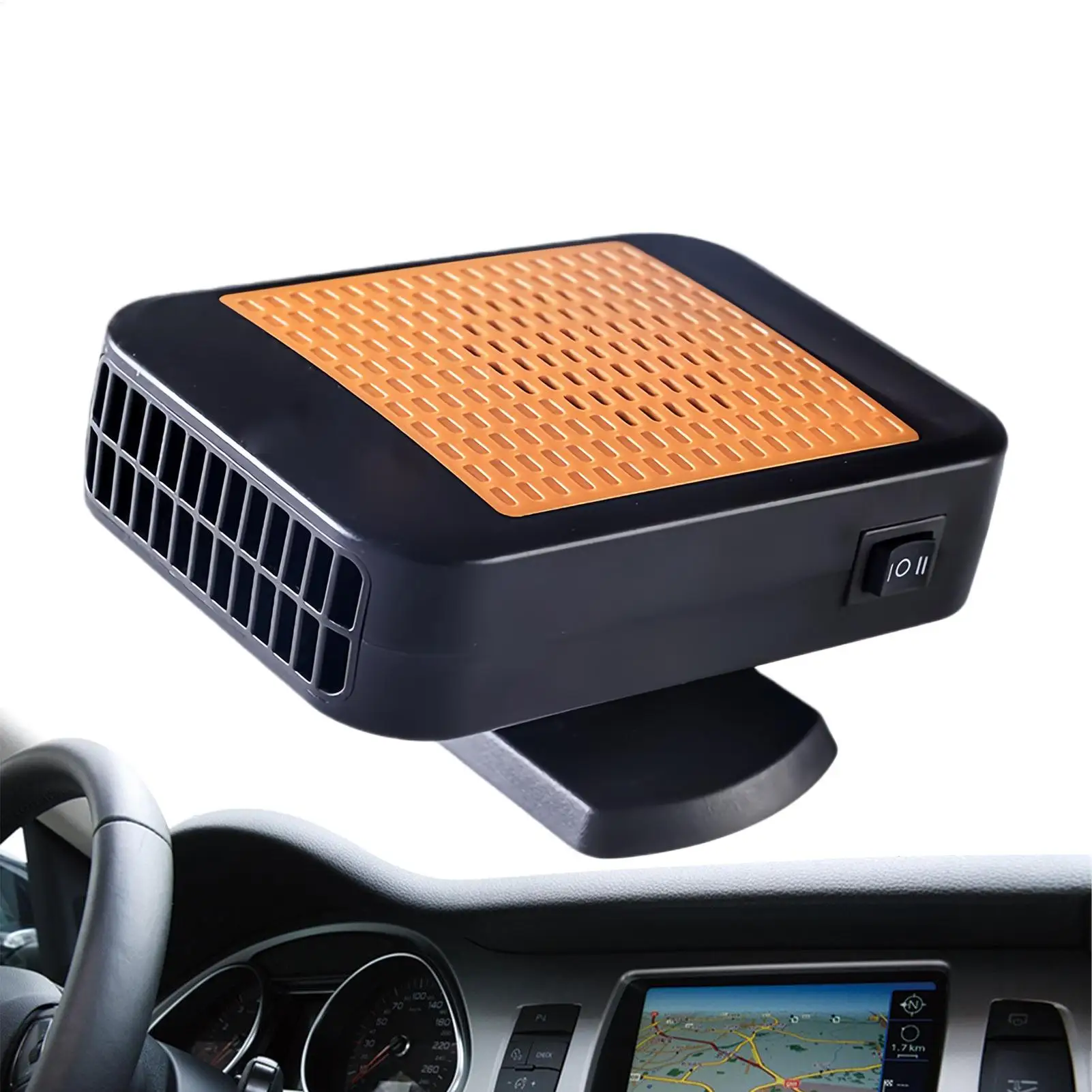 Car Heaters For Vehicle 12V Portable 360 Degree Rotating Accessories Car Space Heater For Winter Cold Weather Truck RV Adventure